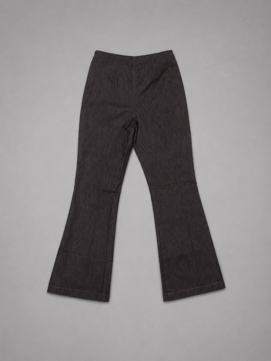 Pantalon évasé nervures
