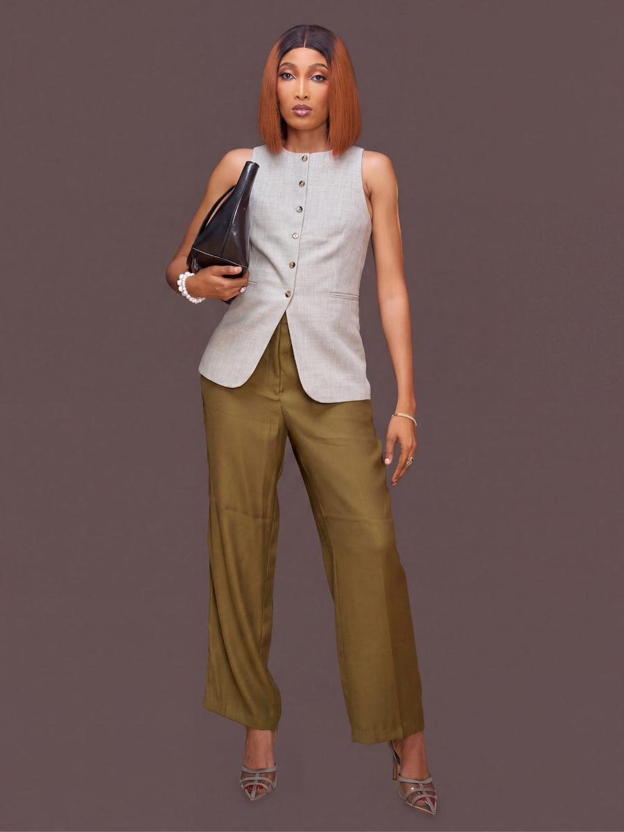 Pantalon tailleur droit