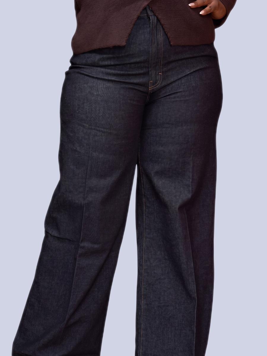 Pantalon Jean Large Bleu