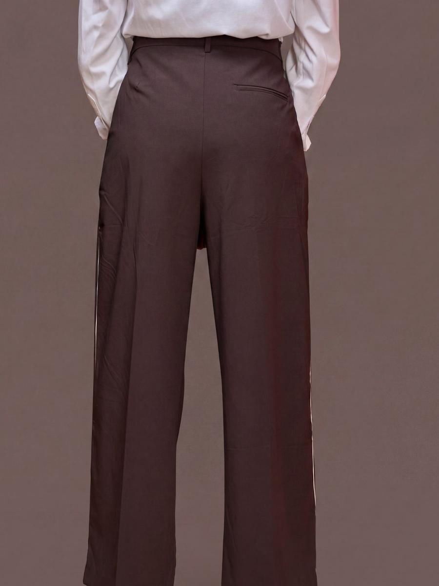 Pantalon large liseré