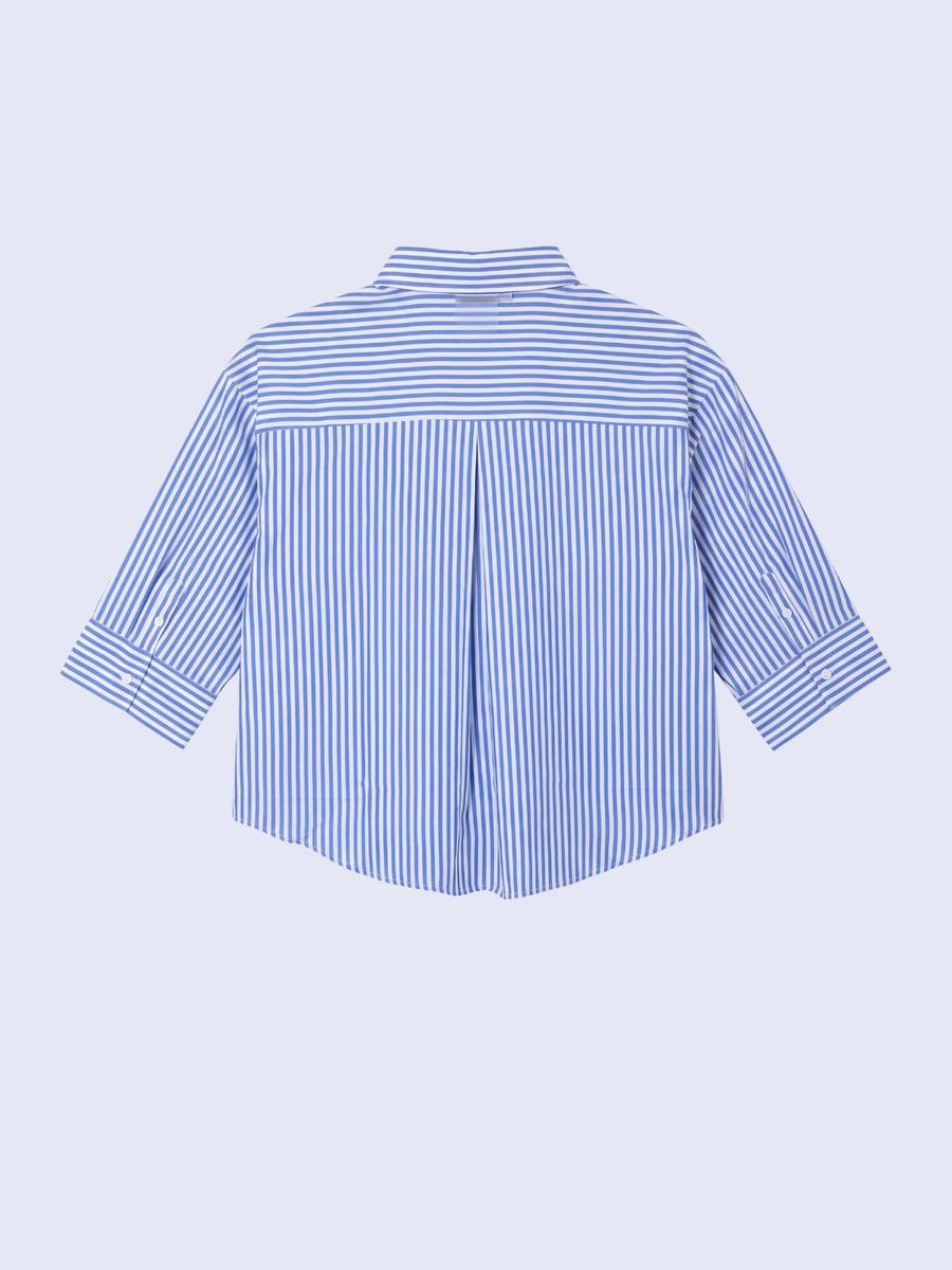 Chemise courte à rayures