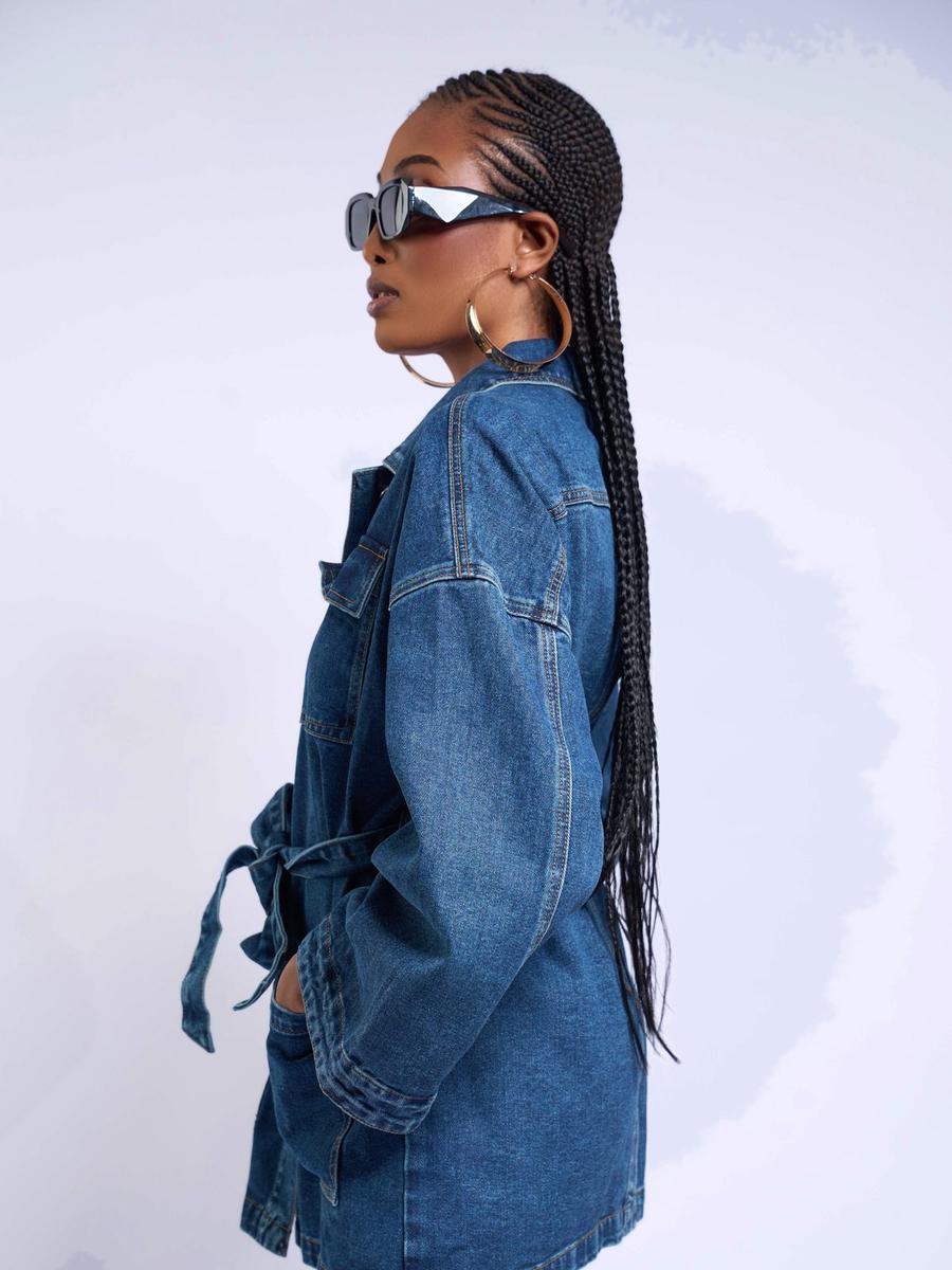 Robe en Jean ceinturée