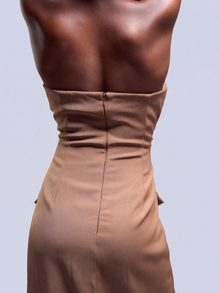 Robe maxi bustier blazer