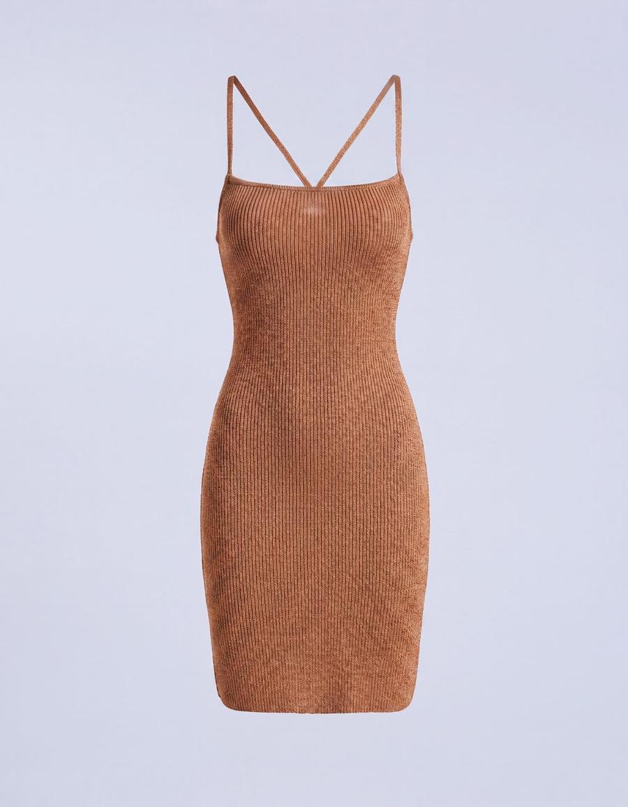 Robe dos nu laçage croisé