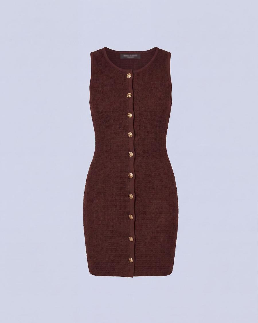 Robe maille boutonnée