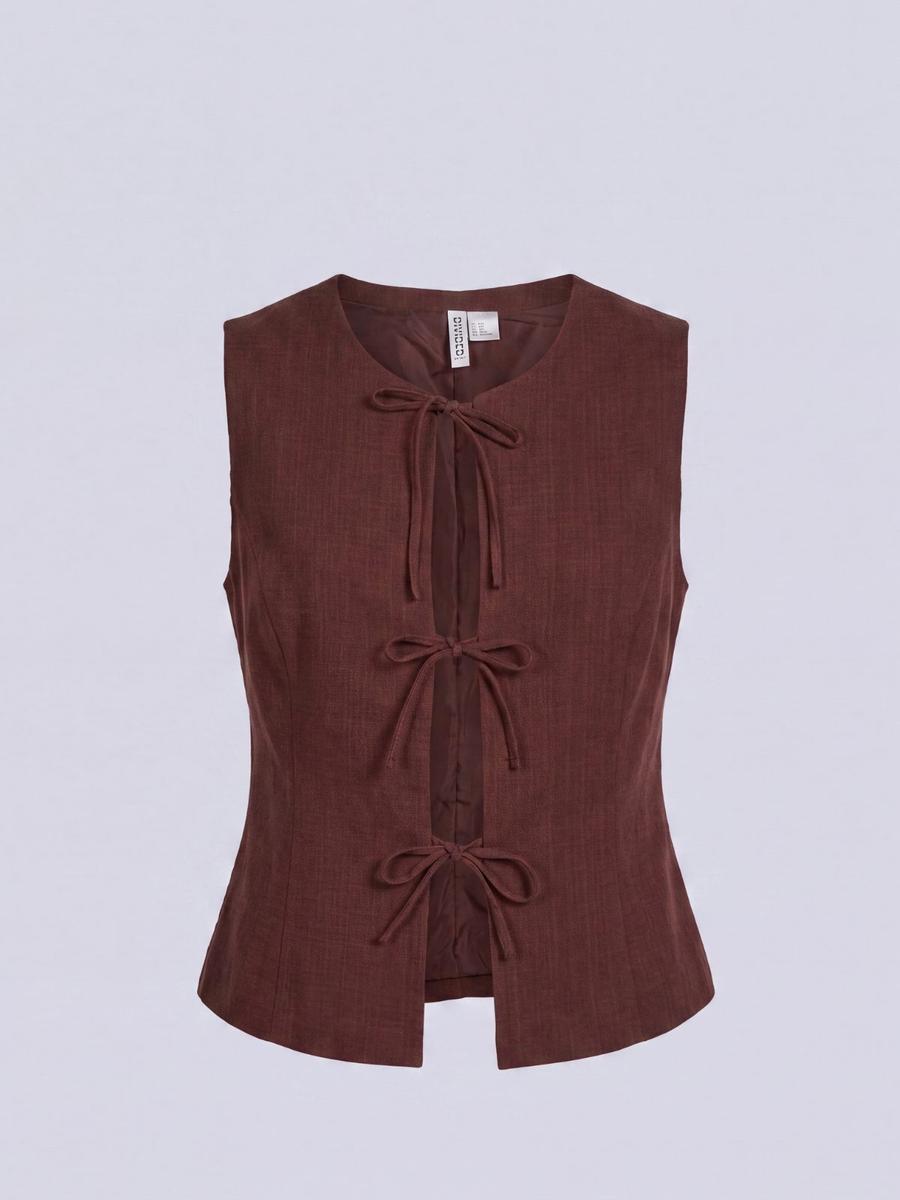 Gilet sans manches lacé