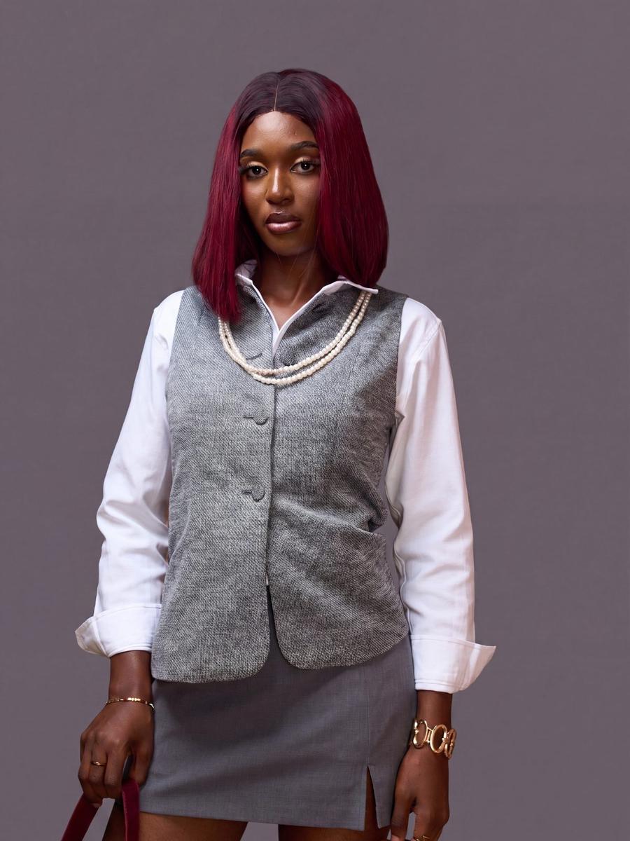 Gilet col rond boutonné