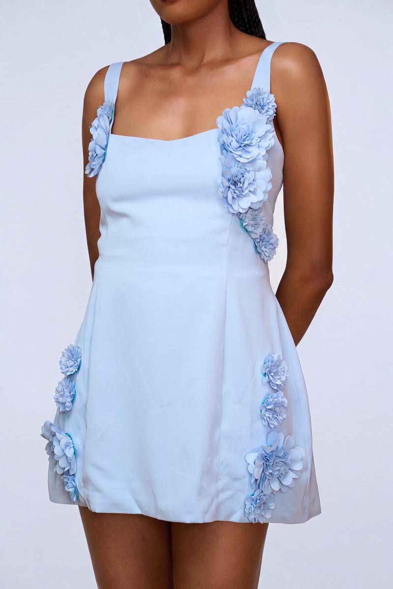 Robe mini à fleurs