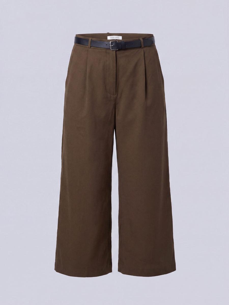 Pantalon palazzo ceinturé